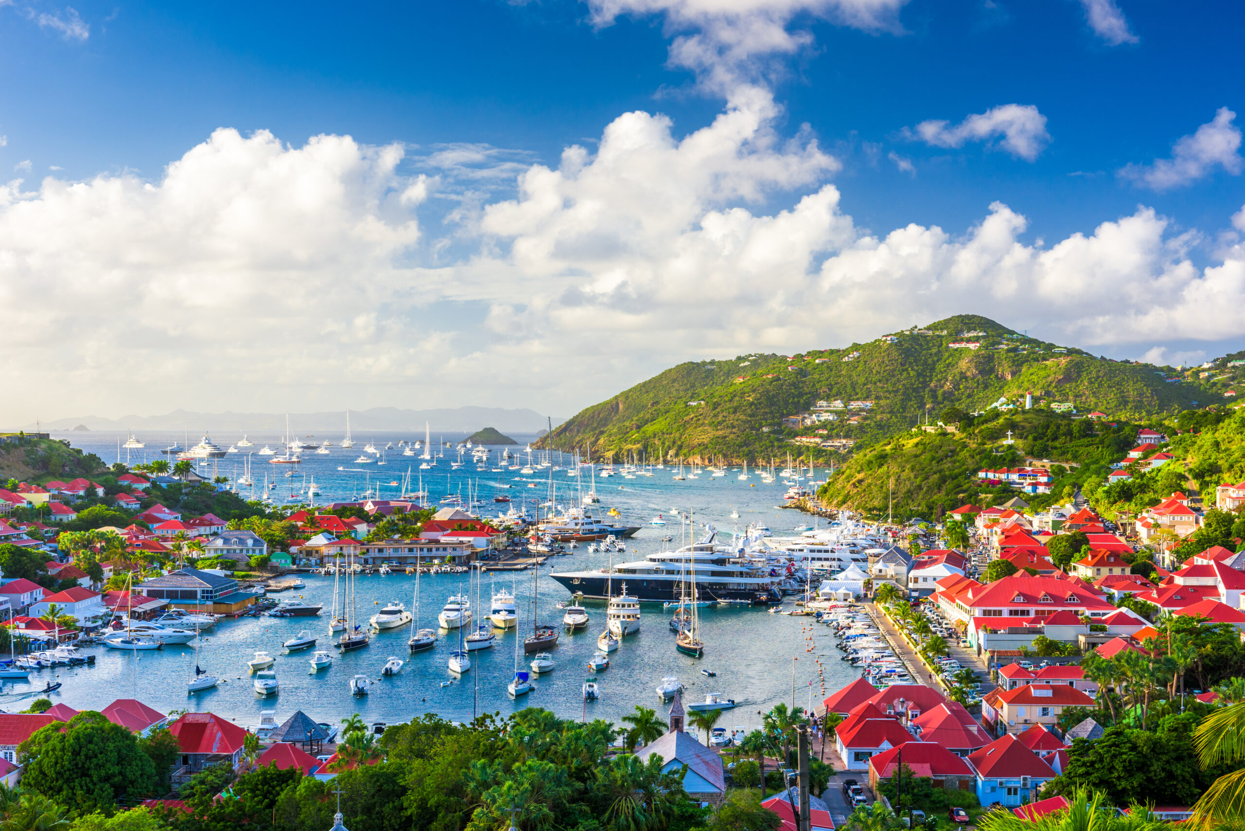 Antigua coastline and harbour